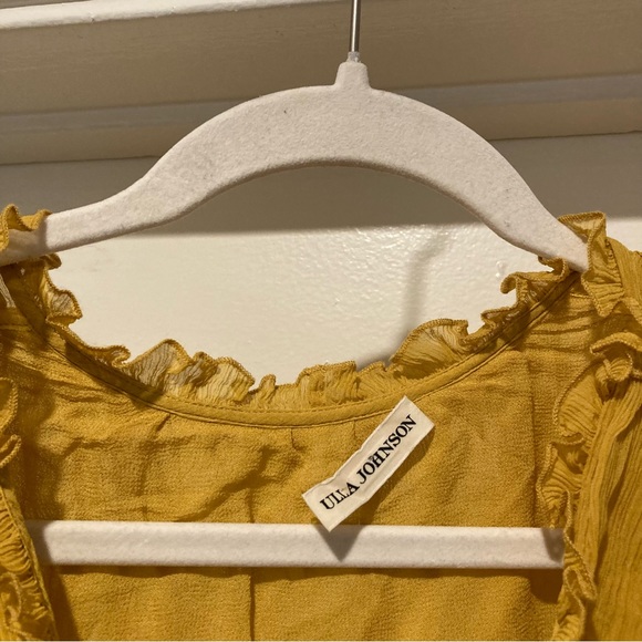 Ulla Johnson Silva Blouse Honey V-Neck Top Fall 100% Silk *Flawed* - Picture 3 of 12
